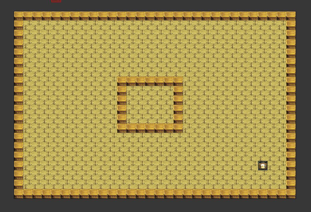Tile uscita posizionata nel layer world