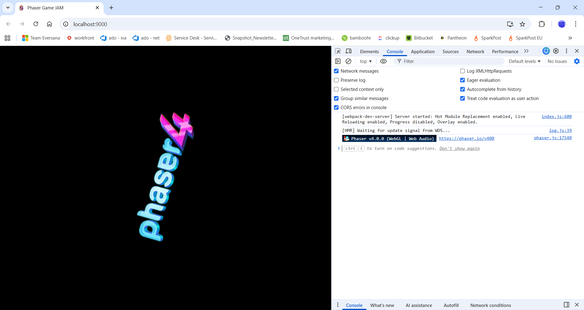 Console JavaScript del browser